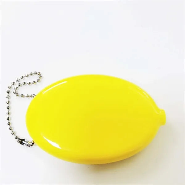 Oval PVC Coin Wallet W/ Keychain