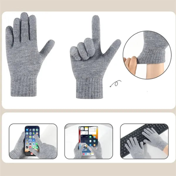 Winter Knit Hat Scarf and Gloves Set