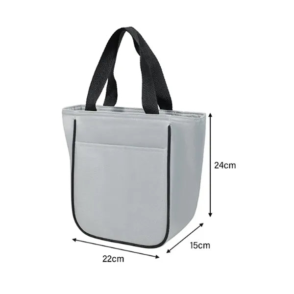 Small Insulated Lunch Tote Bag with Front Pocket