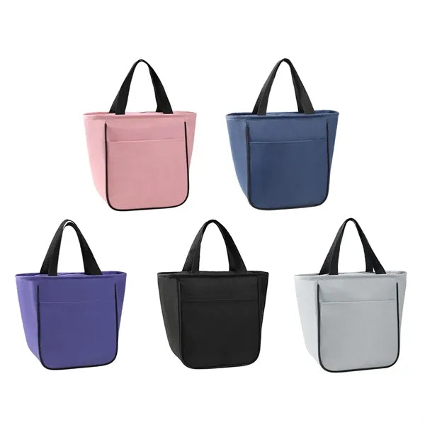Small Insulated Lunch Tote Bag with Front Pocket