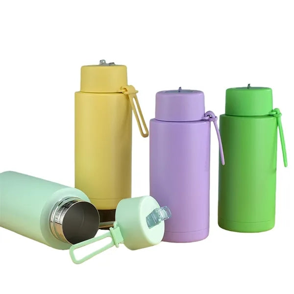 34oz Stainless Steel Sports Water Bottle With Handle