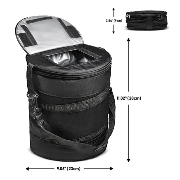 Collapsible Round Insulated Cooler Bag with Handle