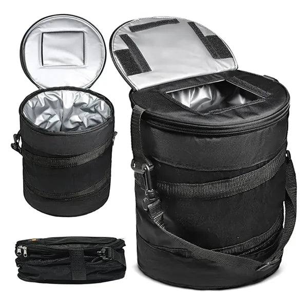 Collapsible Round Insulated Cooler Bag with Handle