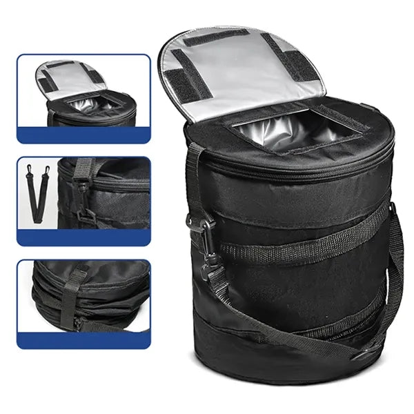Collapsible Round Insulated Cooler Bag with Handle
