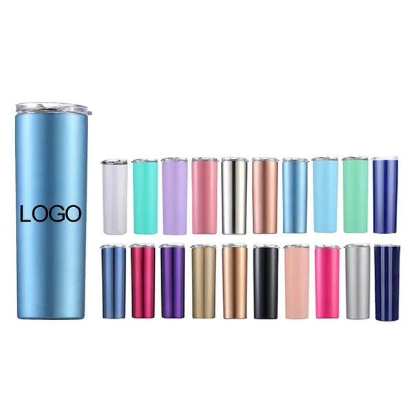 20oz Straight Skinny Tumbler with Lid & Straw