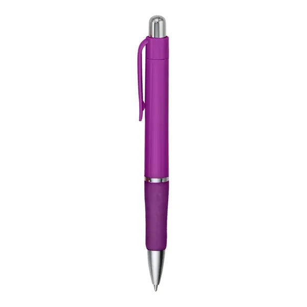 Rigid - Solid Colored Ballpoint Click Pen with grip