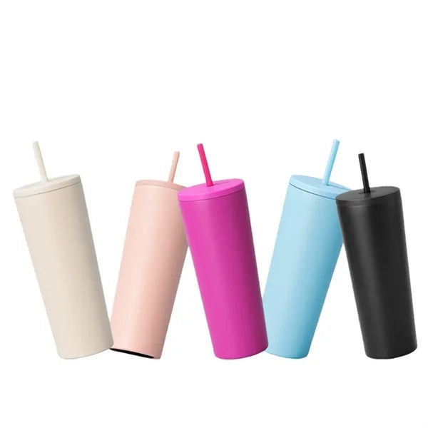 24 OZ Stainless Steel Thermos With Straw