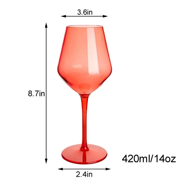 Acrylic Red Wine Stemmed Glasses