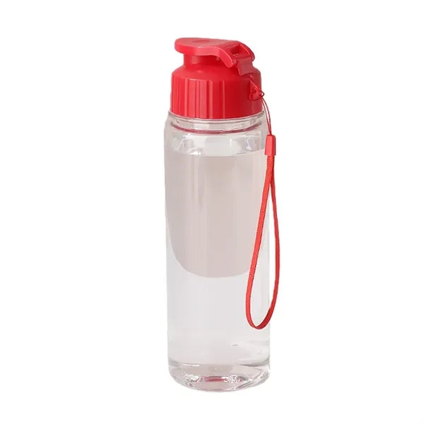 17OZ Transparent Flip-Top Plastic Water Bottle