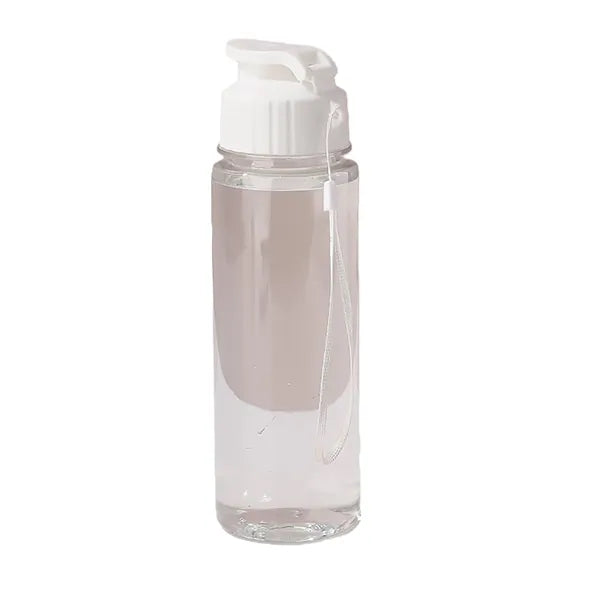 17OZ Transparent Flip-Top Plastic Water Bottle