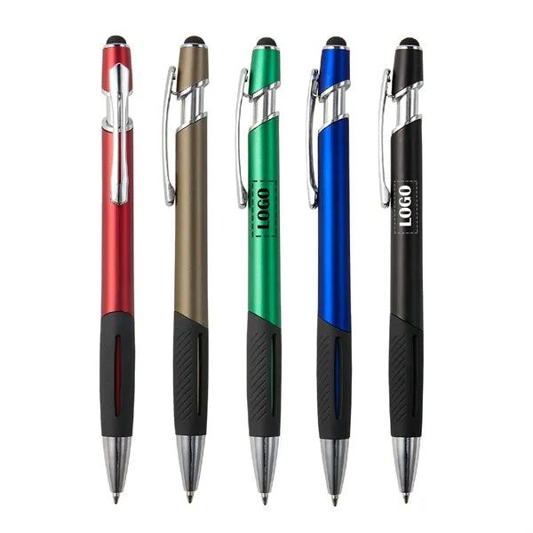 Plunger Action Stylus Ballpoint Pen