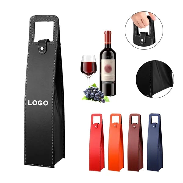 One Bottle Leather Wine Tote Carrier