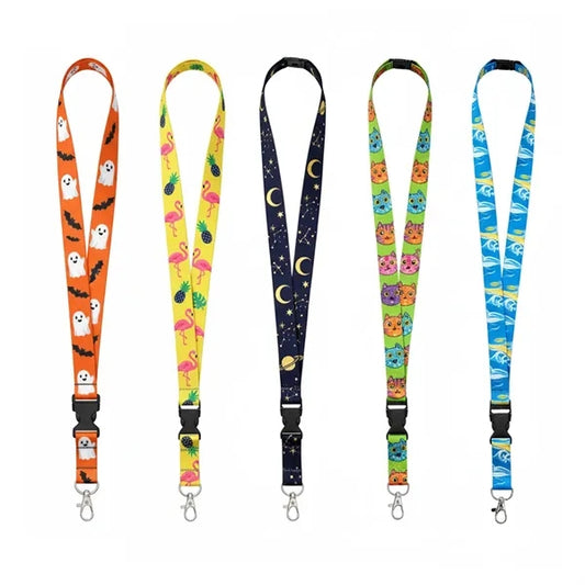 3/4" Full Color Dye Sublimated Lanyard W/ Buckle Release And