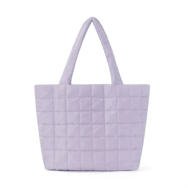 13in Black Women Puffy Tote Bag for Travel Work Gym