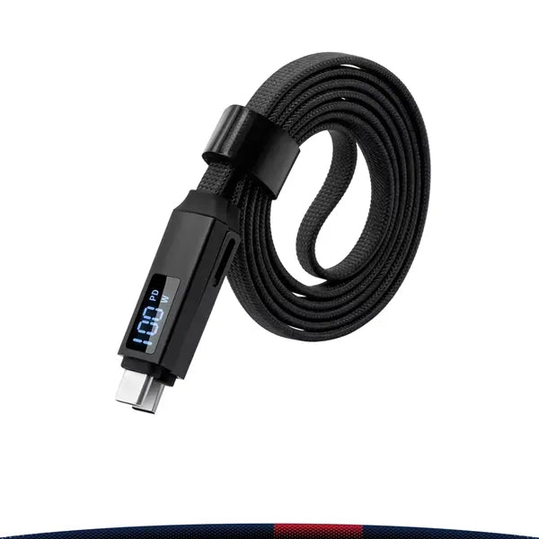 Surgeflux 2-in-1 Digital Wattage Display Fast Charging Cable