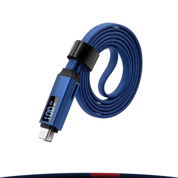 Surgeflux 2-in-1 Digital Wattage Display Fast Charging Cable
