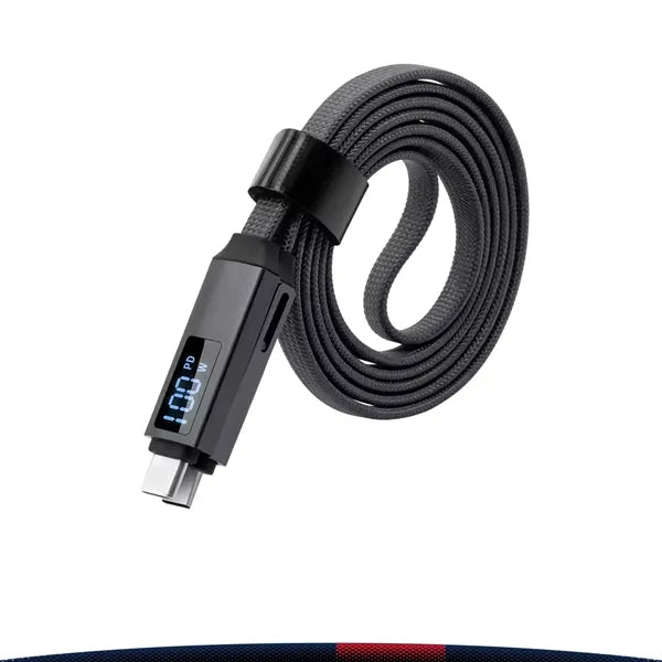 Surgeflux 2-in-1 Digital Wattage Display Fast Charging Cable