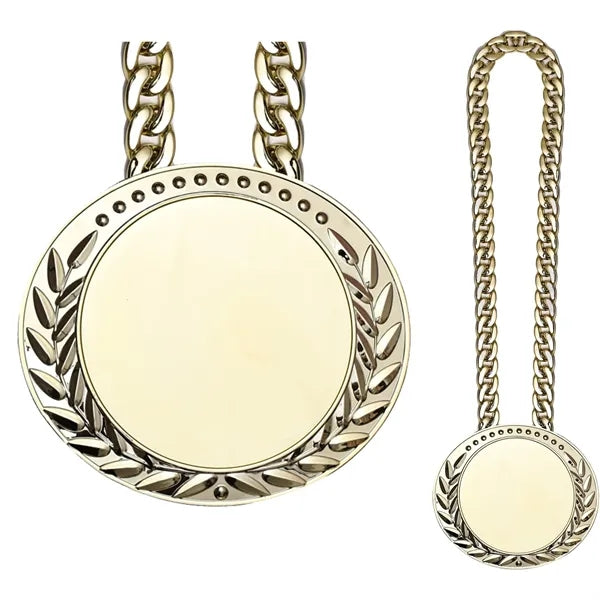 Leaf Gold-Toned Customizable Medal