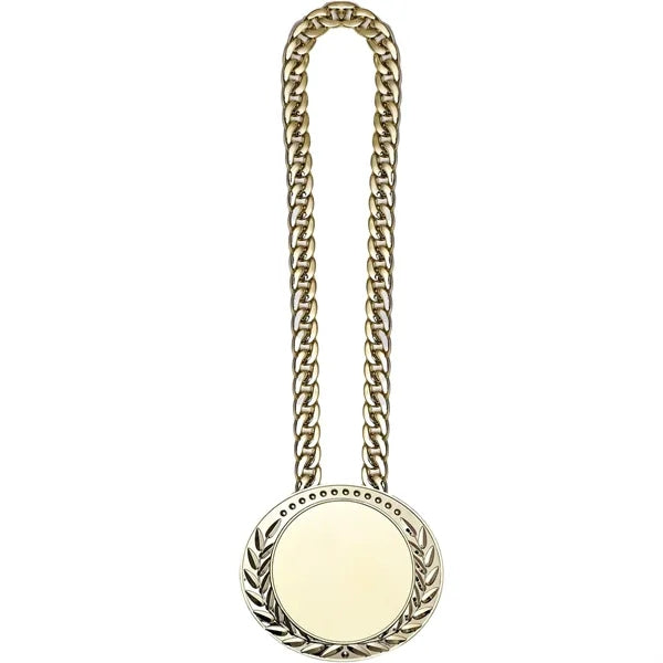Leaf Gold-Toned Customizable Medal