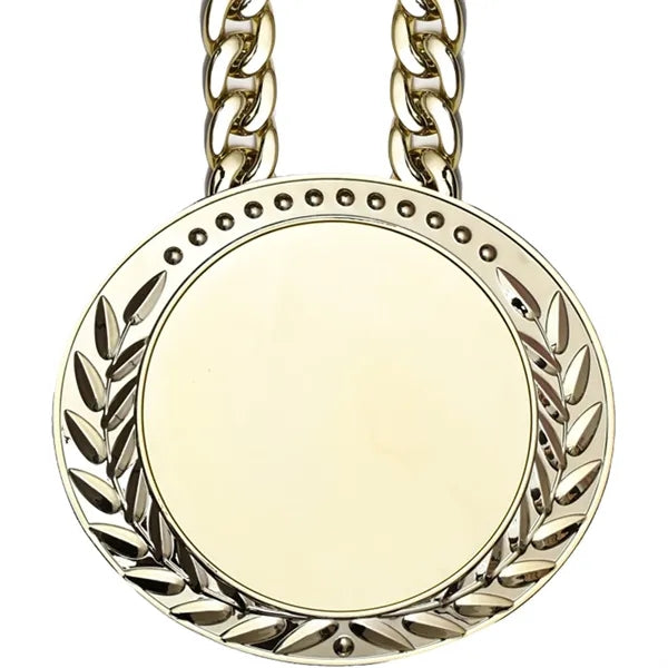 Leaf Gold-Toned Customizable Medal