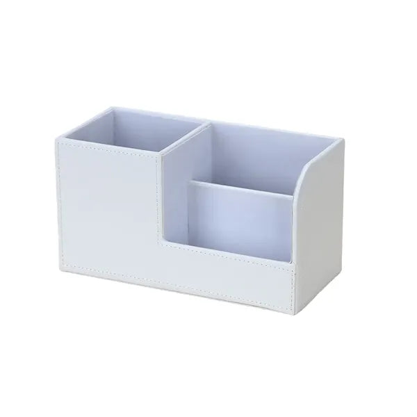 PU Leather Desk Organizer with 3 Compartments