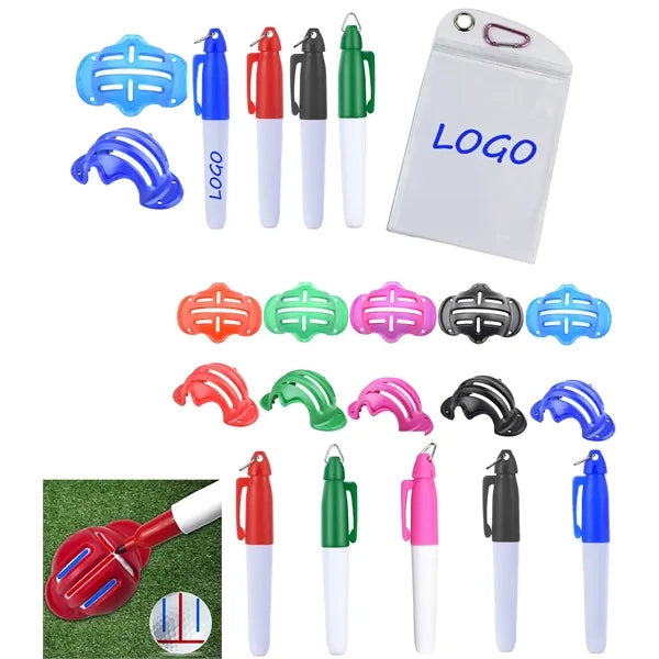Golf Ball Alignment Kit w/ Pouch