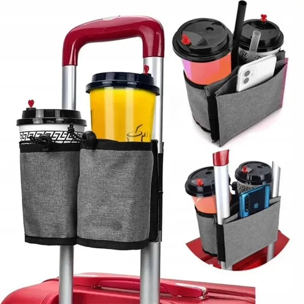 Luggage Travel Cup Holder Free Hand Drink Carrier