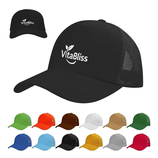 5 Panel Cotton Trucker Hat Mesh Back Baseball Cap