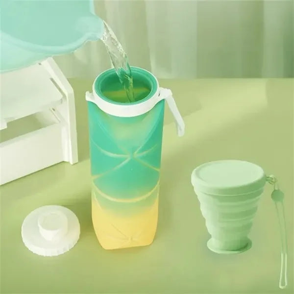 17oz Silicone Color-Changing Collapsible Bottle