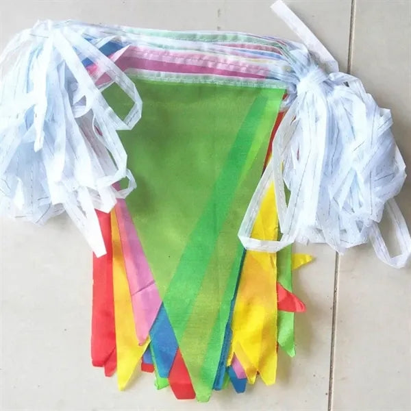 10ft Birthday Party Banner Multicolor Bunting Triangle Flags