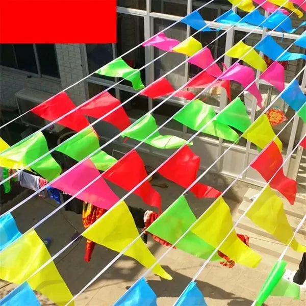 10ft Birthday Party Banner Multicolor Bunting Triangle Flags