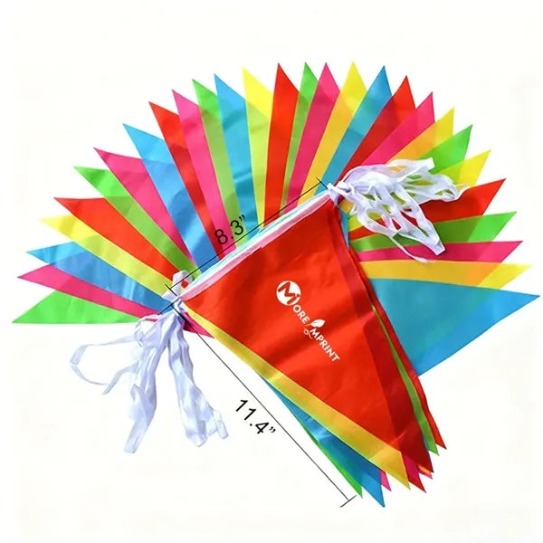 10ft Birthday Party Banner Multicolor Bunting Triangle Flags