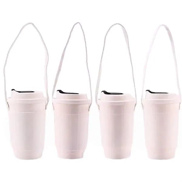 Canvas Cup Sleeve with Adjustable Carry Handle