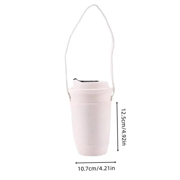 Canvas Cup Sleeve with Adjustable Carry Handle