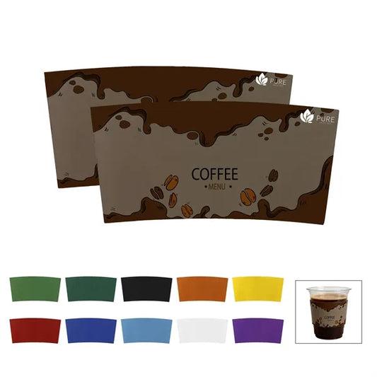 Full Color Disposable Kraft Coffee Cup Sleeve