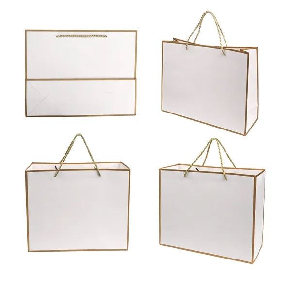 Matte Laminated Euro Tote Bag Gift Bags W/ Rope Handle