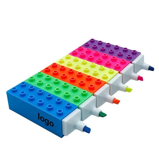 Creative Building Block Highlighter Pen Set