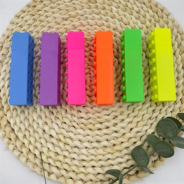 Creative Building Block Highlighter Pen Set
