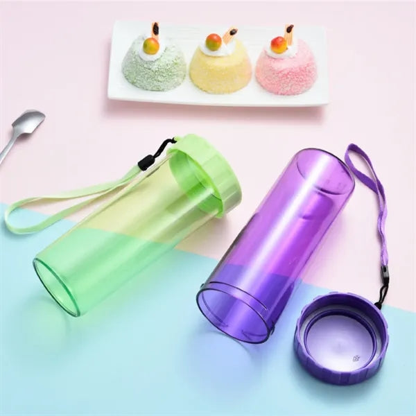 14OZ Plastic Sports Water Bottle Wide Mouth