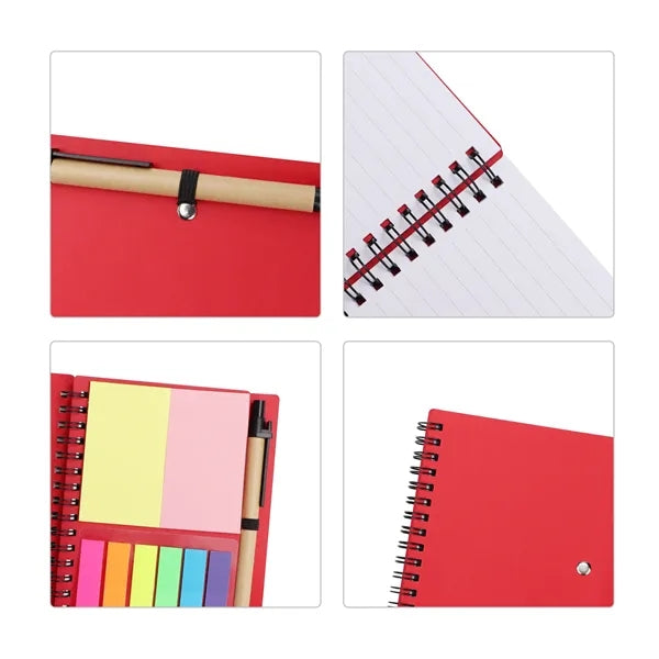 Mini Spiral Journal With Pen, Flags&Sticky Notes