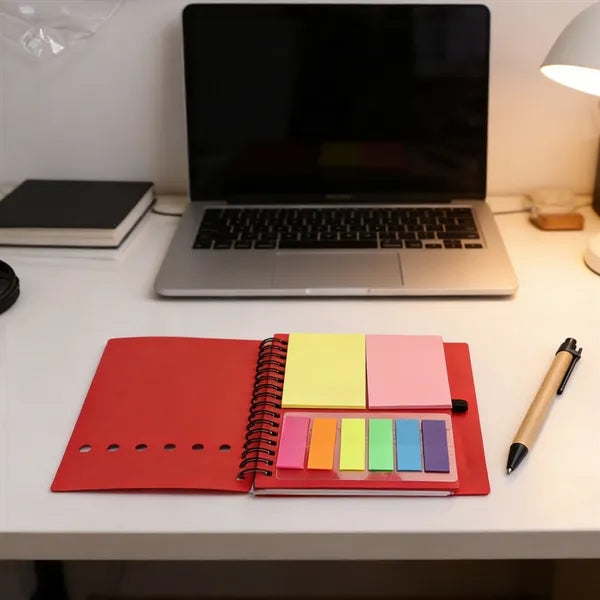 Mini Spiral Journal With Pen, Flags&Sticky Notes