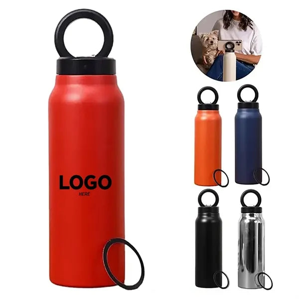 24Oz Bottle W/ Magnetic Phone Holder Lid