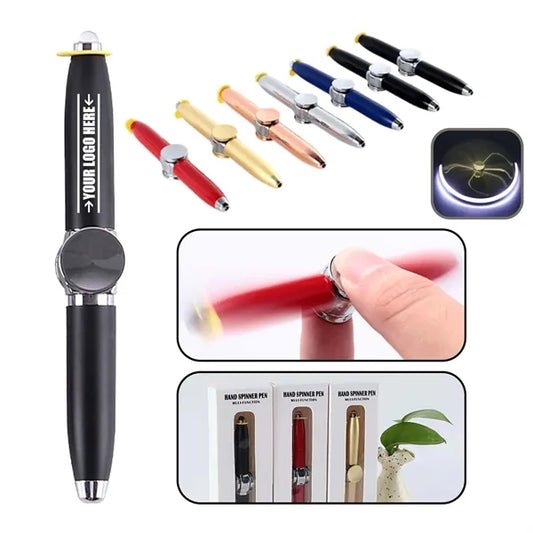 Metal LED Fidget Spinner Pen Pocket Size Stress Relief