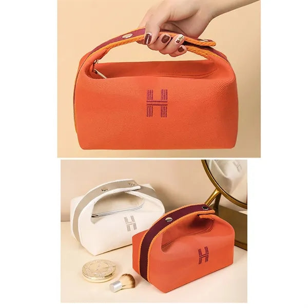 Large Water Resistant Canvas Makeup Bag Travel Gym Organizer