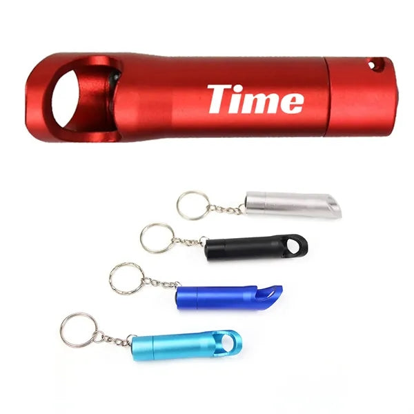 Laser 3 LED Flashlight & Bottle Open Key Chain