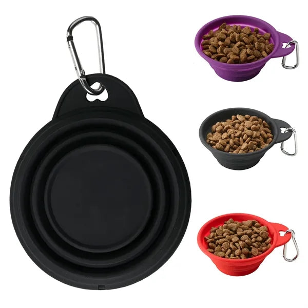 Collapsible Pet Bowl with Carabiner, 8 oz.