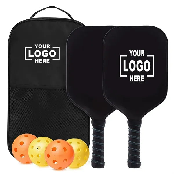 Fiberglass Pickle Ball Sets (2 pads&4 balls) w/ Pouch Bag