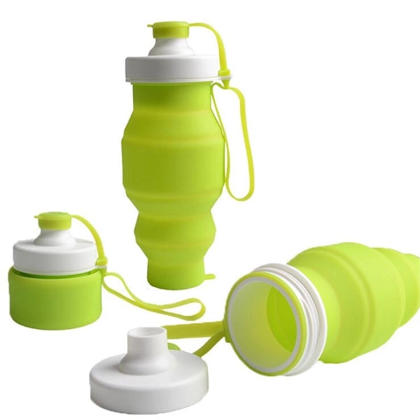 Folding Sports Cup Silicone Water Bottle