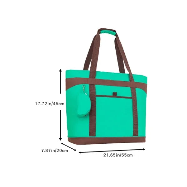 Large Insulated Cooler Tote Bag with Pocket