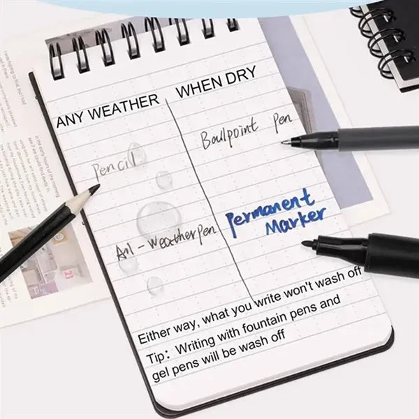 Waterproof Pocket Notebook With Pen